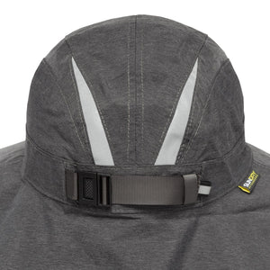 Back of the Shadow storm hat with buckle size adjuster and reflective panels