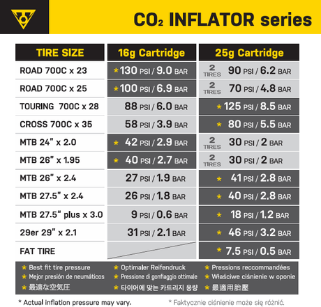 Topeak CO2 Inflation System 16 Gram CO2 Cartridge w/ Thread (2PK) T319G014002