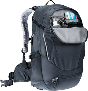 Deuter Trans Alpine 22 SL front pocket open showing the tool organiser
