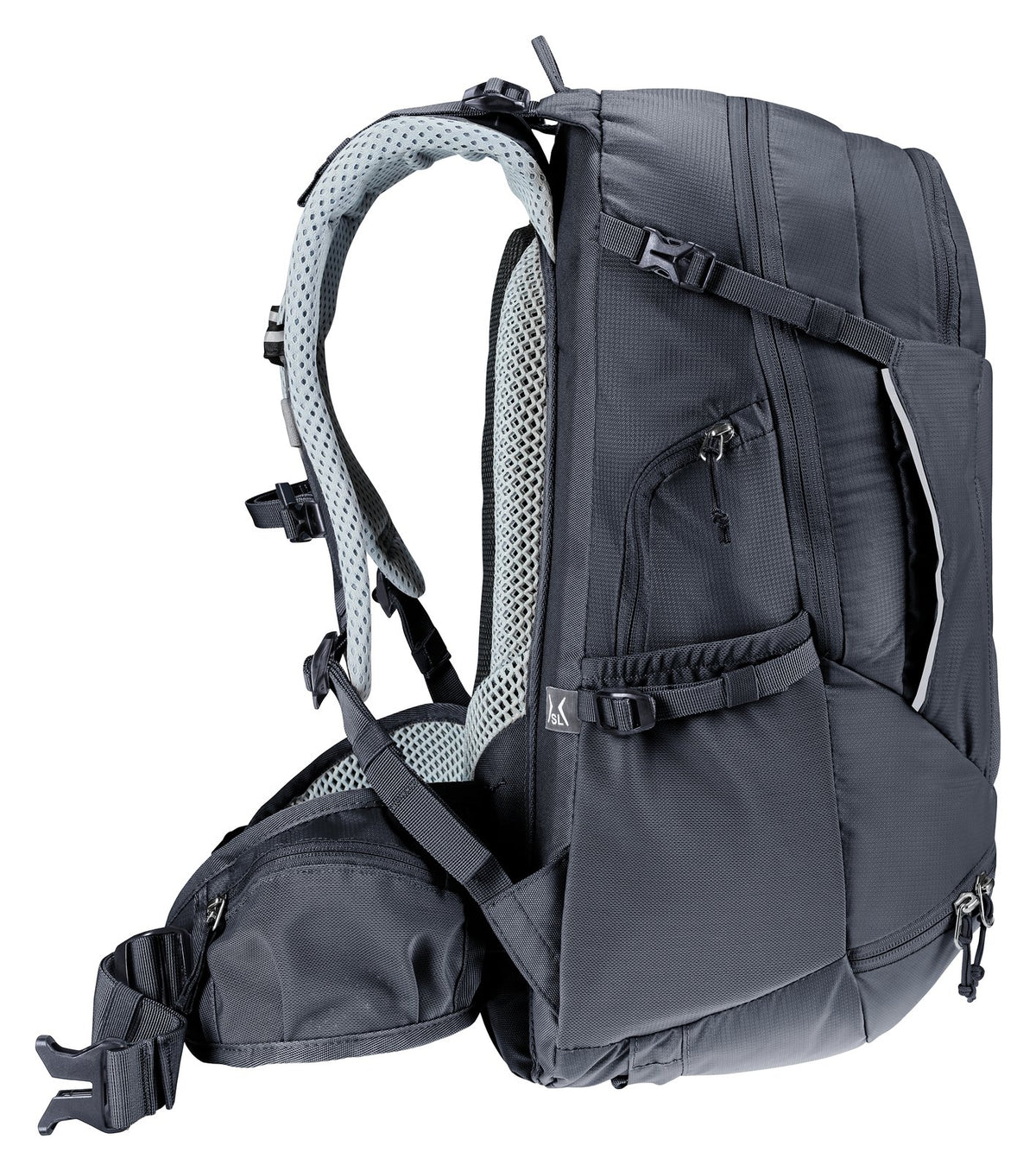 Deuter Trans Alpine 22 SL side profile with hip fin and side pocket