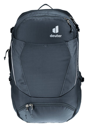 Deuter Trans Alpine 24 in Black, straight-on front view of the stash pocket