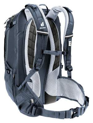 Deuter Trans Alpine 24 rear three-quarter view of the harness and sternum strap