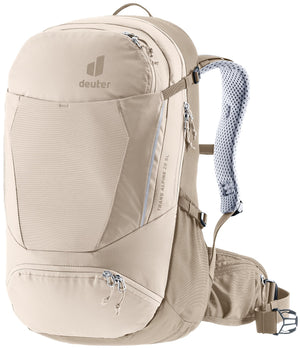 Deuter Trans Alpine 28 SL in Alu Greystone, sand-coloured bike pack