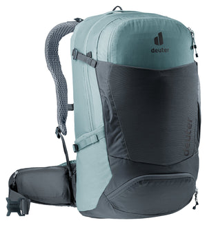 Deuter Trans Alpine Pro 28 front three-quarter view in Graphite Shale
