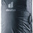 Deuter Transport Cover in Black, zipped closed around a backpack, front view