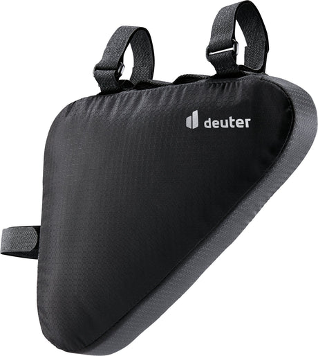 Deuter Triangle Bag 1.7 frame bag in Black with hook-and-loop straps and white logo