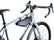 Deuter Triangle Front Bag 1.5 strapped into the front triangle of a grey drop-bar bike