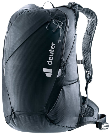Deuter Updays 20 ski touring backpack in Black, front three-quarter view