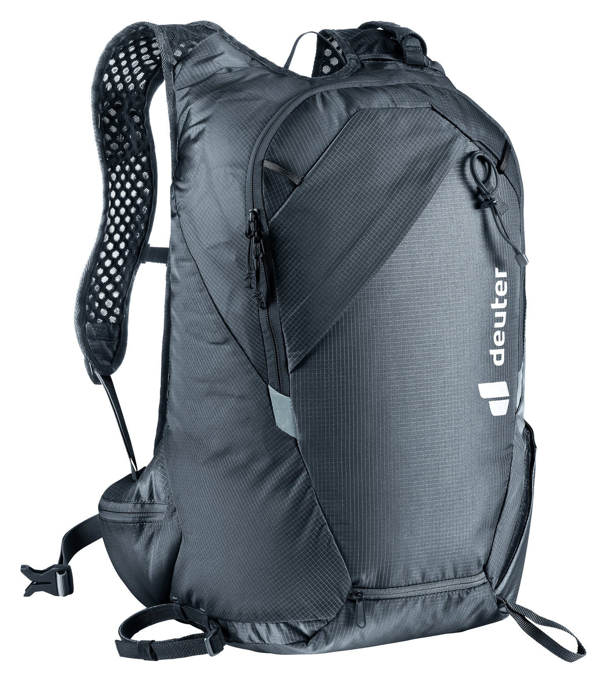 Deuter Updays 26 in Black, front three-quarter view from the left