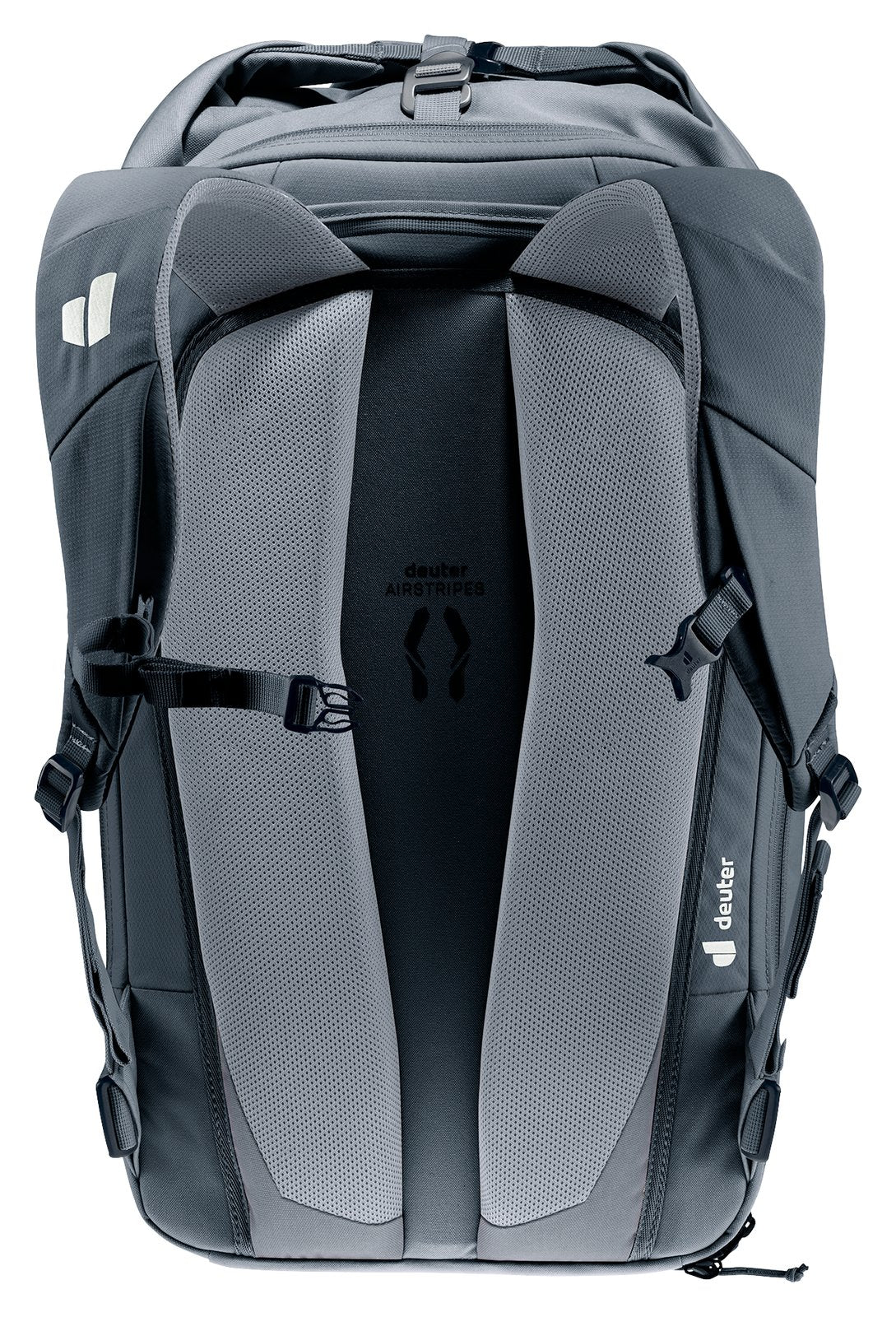 Back of the Deuter Utilion 30 showing the Airstripes back padding and shoulder straps
