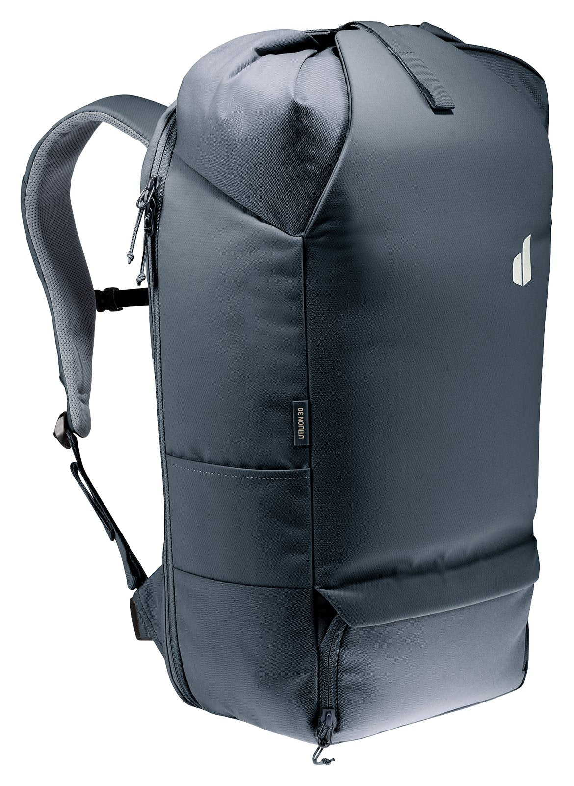 Deuter Utilion 30 front three-quarter view with zipped front compartment