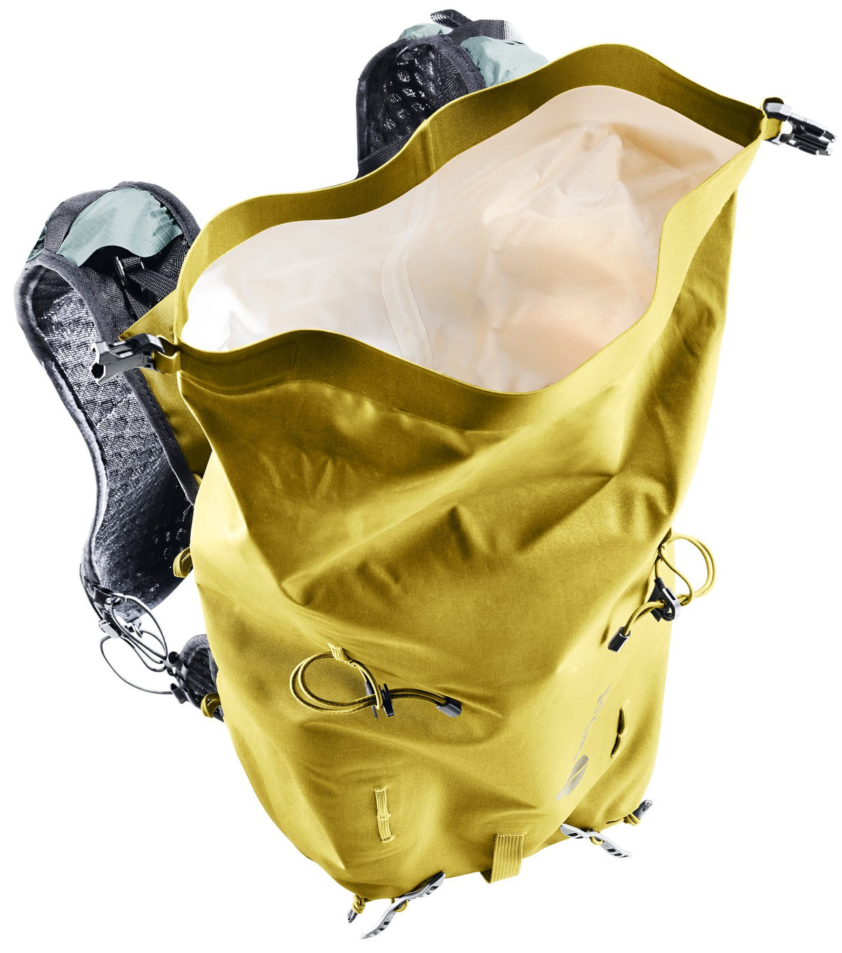 Deuter Vertrail 16 roll-top opened to show the main compartment