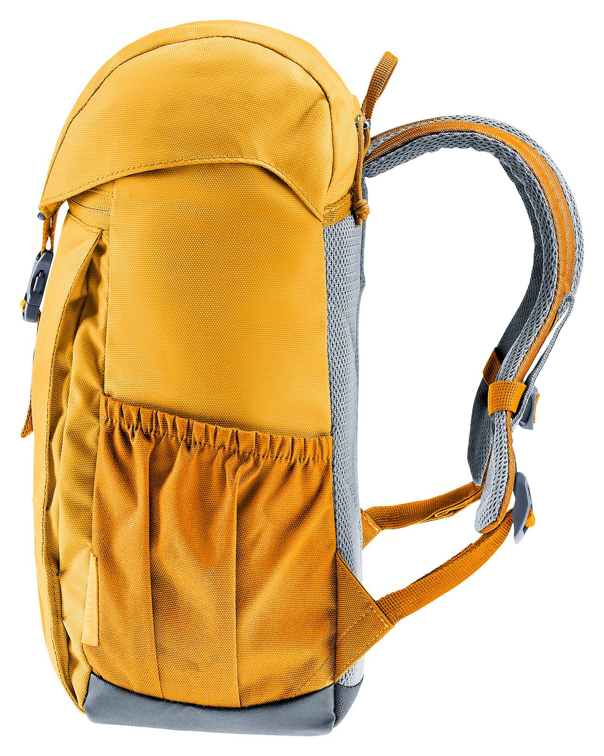 Deuter Waldfuchs 10 side profile showing the lid and side pocket