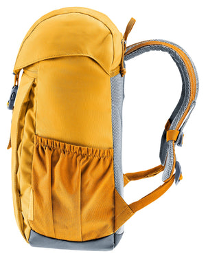 Deuter Waldfuchs 10 side profile showing the lid and side pocket