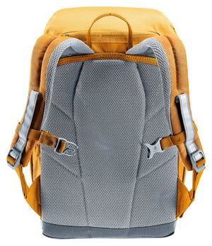 Back of the Deuter Waldfuchs 10 showing the padded back and chest strap