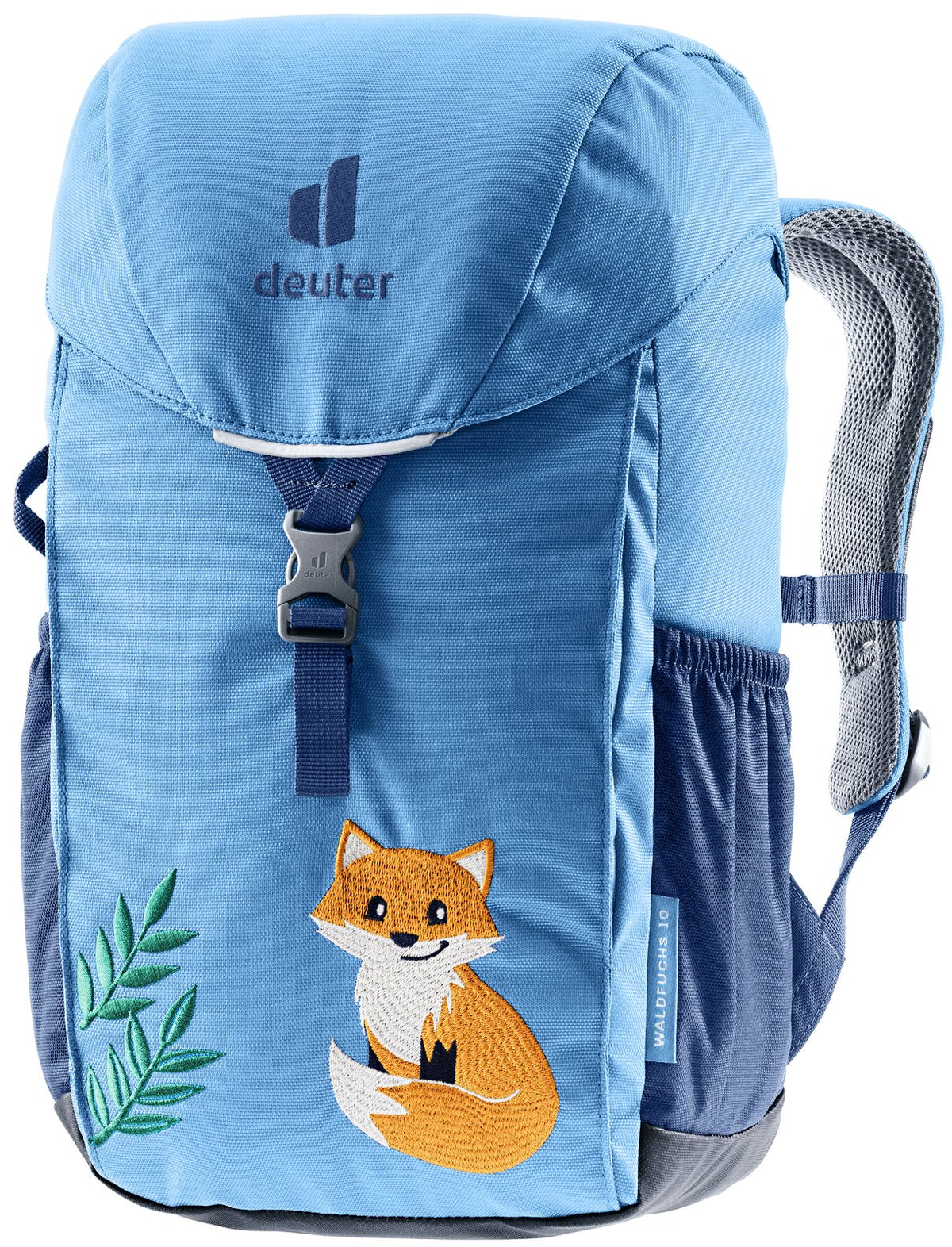 Deuter Waldfuchs 10 in Wave Nightblue, light blue with a fox print