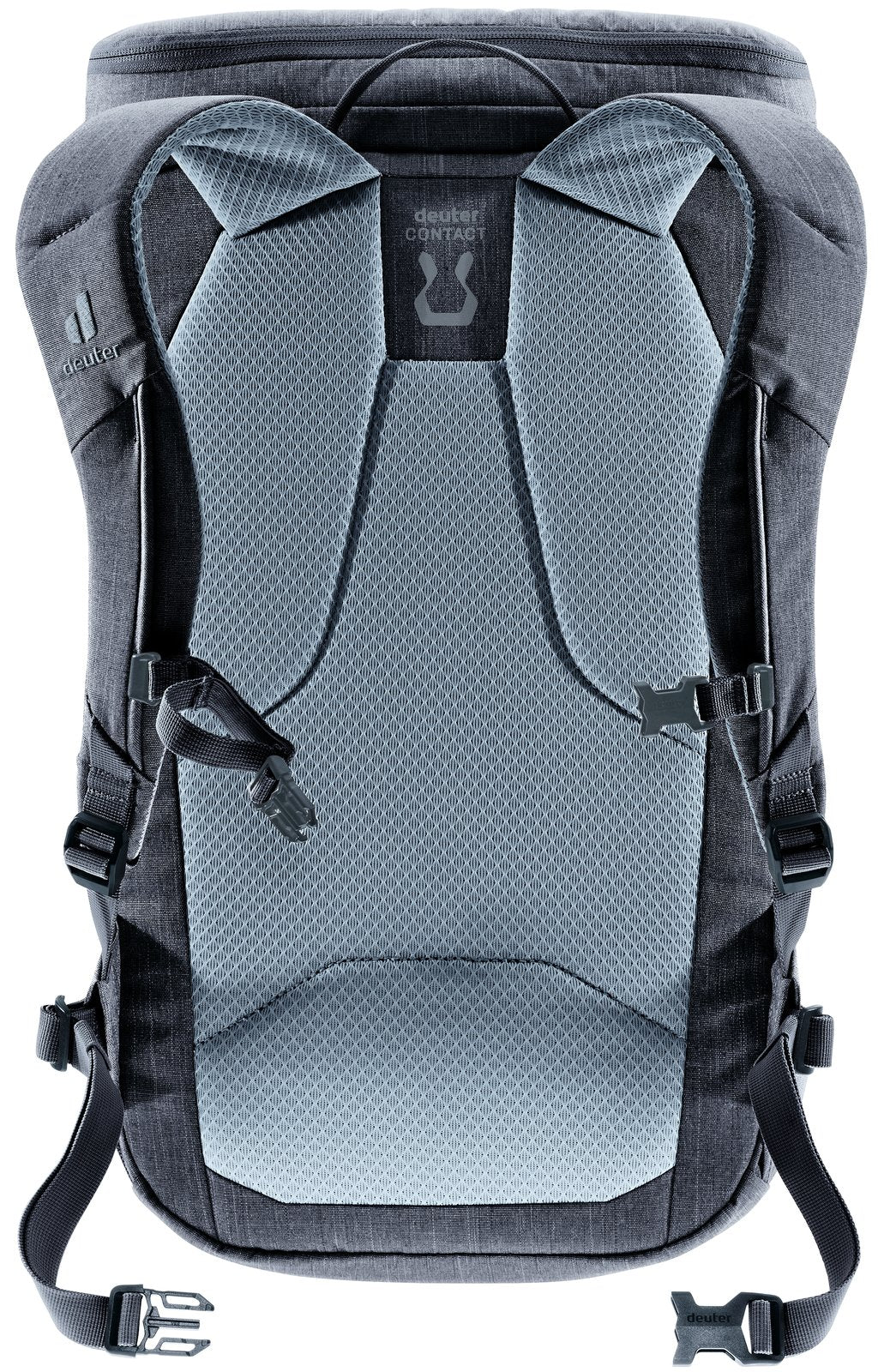 Back of the Deuter Walker 24 showing the Contact back padding and shoulder straps