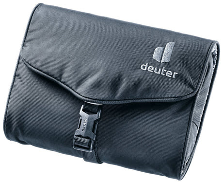 Deuter Wash Bag I toiletry bag in Black, folded closed with buckle