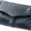 Deuter Wash Bag II toiletry bag in Black, folded closed with its buckle