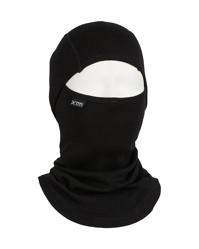 XTM Performance Balaclava Black Merino 230 Wool Balaclava MU007-BLK
