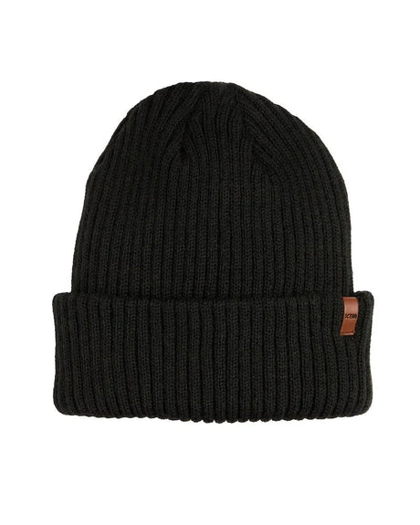 XTM Performance Beanie Black Ace Knitted Brim Hat Beanie HM043-BLK