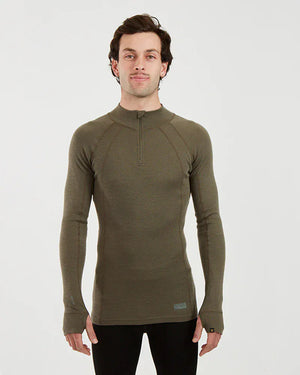 XTM Performance Men's Thermal Top Men's Merino 230 Wool Zip Neck Thermal Top