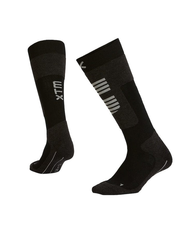 XTM Performance Ski and Snowboard Socks Black / A2-8 Half Pipe II Sock SU044-BLK-0208