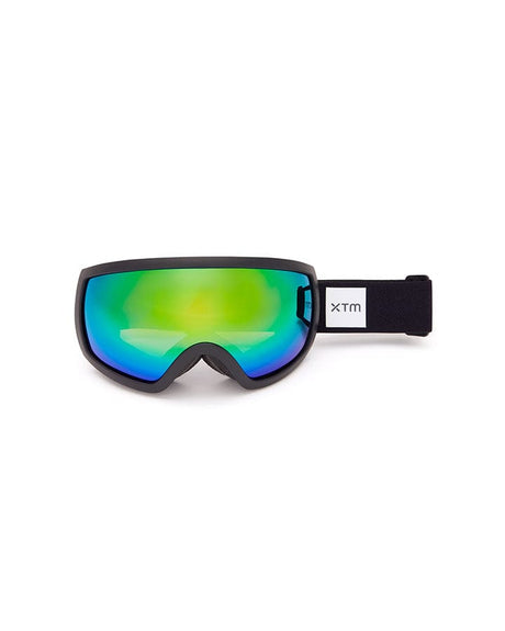 XTM Performance Ski Goggles Black Green Force Reflect II Adults Double Lens Ski Goggle GU019-BGN