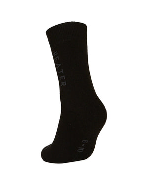 XTM Performance Unisex Hiking Socks Black / A2-8 Heater Merino Blend Outdoor Crew Sock SU041-BLK-0208