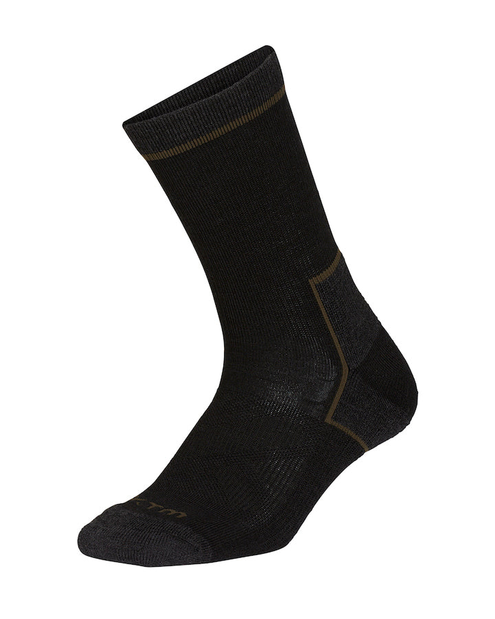 XTM Performance Unisex Hiking Socks Black / A2-8 Venture Lightweight Merino Wool-Blend Hiking Sock SU038-BLK-0208