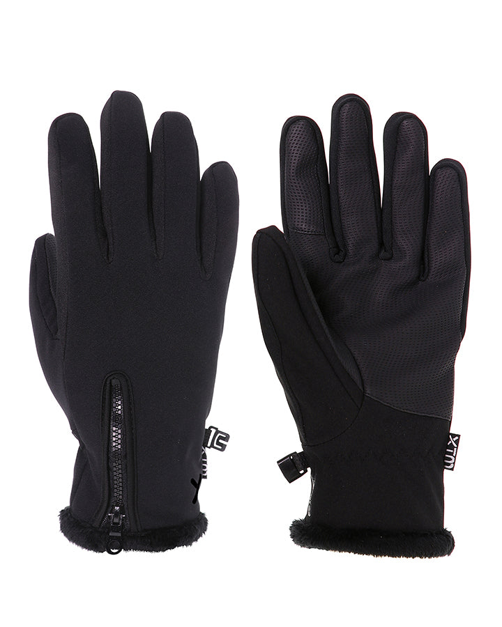 XTM Performance Women's Hiking Gloves Black / XS Nina Soft Shell Womens Glove EL008-BLK-XS