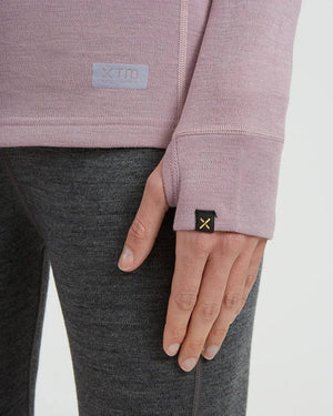 XTM Performance Women's Thermal Top Ladies Merino 230 Wool Zip Neck Long Sleeve Thermal Top