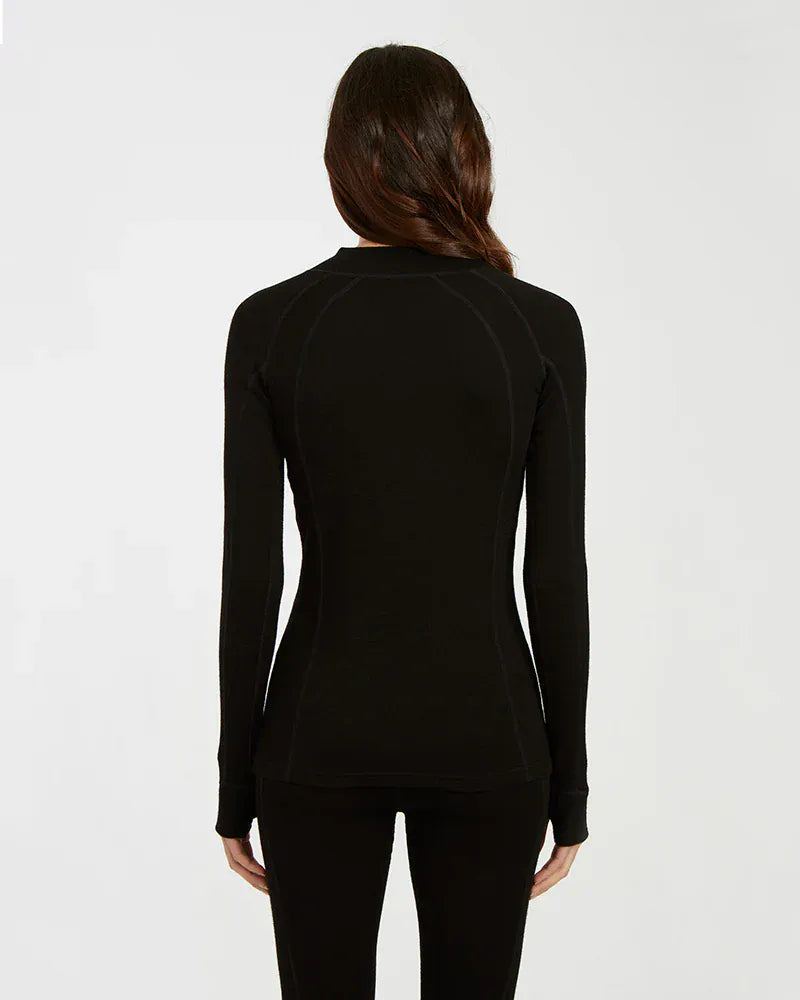 XTM Performance Women's Thermal Top Ladies Merino 230 Wool Zip Neck Long Sleeve Thermal Top