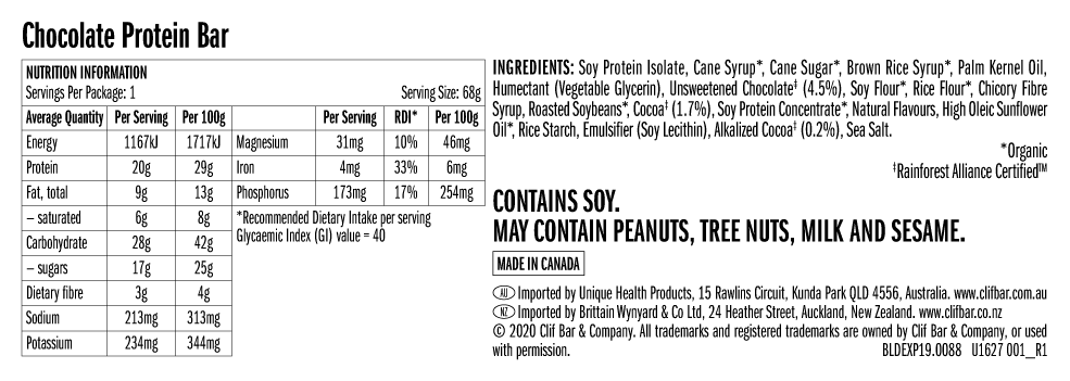 clif Energy Bar Builders Protein Bar