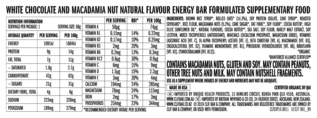 Clif Energy Bar Energy Bar  - Oz Backcountry