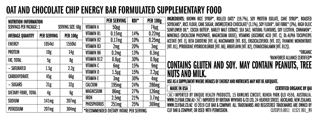 Clif Energy Bar Energy Bar  - Oz Backcountry