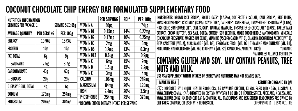 Clif Energy Bar Energy Bar  - Oz Backcountry