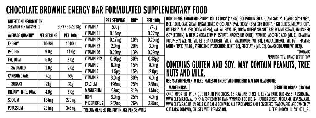 Clif Energy Bar Energy Bar  - Oz Backcountry